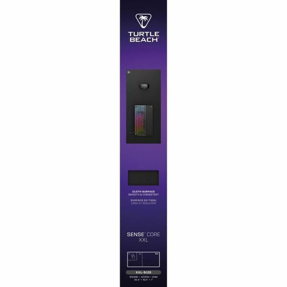 Musmatta Turtle Beach Sense Core XXL Svart